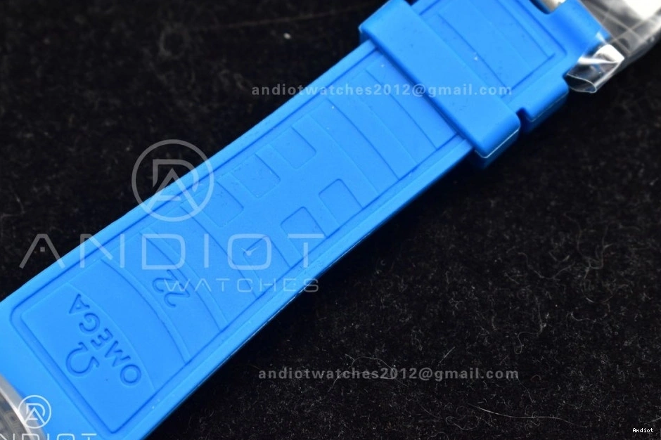 6000M Ceramic SS Black on 1:1 Bezel TF Blue Black Best Edition Deep A2824 Dial Ultra Seamaster Rubber Strap 1220